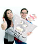 Mr. & Mrs. Panda 40x40 Kissen Pinguin Beste Freundin der Welt mi... in Grau Pastell