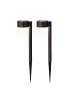 MARELIDA 2er Set Solar Wegleuchten Gartenleuchte H: 47,5cm in schwarz