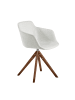 Angel Cerdá Drehstuhl 4059 in Walnuss/Beige – (B)58 x (H)81 x (T)54 cm