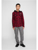 Brandit Brandit Iron Maiden Checkshirt Sweathood Eddy in dark red/black