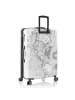 Heys Fashion 4 Rollen Trolley L 76 cm mit Dehnfalte in black-white world map