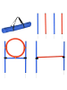 Pawhut Hunde Agility Set Blau+Rot PE