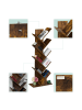 relaxdays Bücherregal in Braun - (B)51 x (H)138 x (T)25 cm