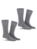 Kunert Socken Comfort Cotton 2-Pack druckfreier Bund in Silver-mel.