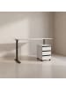 KADIMA DESIGN Büro-Set, Schreibtisch & Rollcontainer, Einstellbar 68-91 cm in Greige-Schwarz