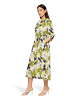 CARTOON Blumenkleid mit Bindegürtel in White/Mint