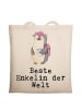Mr. & Mrs. Panda Tragetasche Pinguin Beste Enkelin der Welt mit ... in Creme