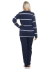 NORMANN Langarm Pyjama Schlafanzug Maritimer Look - 84865 in marine