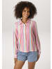 Aniston CASUAL Hemdbluse in rosa-wollweiß-apricot-pink-petrol-gelb