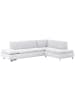 others ECKSOFA mit Ottomane rechts Kaye Bezug Veloursstoff Metallfuß verchromt / creme