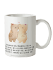 Mr. & Mrs. Panda Keramikbecher Bären Schwestern mit Spruch in Weiß