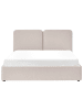 Beliani 3-tlg Doppelbett ARBOIS in Beige/Schwarz