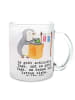 Mr. & Mrs. Panda Kaffeeglas Pinguin Kerzenziehen mit Spruch in Transparent