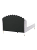 Beliani Doppelbett AMBILLOU in Grau/Gold - (W) 157 x (H) 126 x (L) 214 cm
