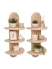 relaxdays 2 x Wandregal in Natur - (B)21,5 x (H)45 x (T)12 cm