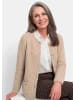 GOLDNER Kurzgröße:  Warme Strickjacke aus Merinowolle in beige / gemustert