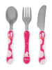 Sigikid 3 tgl.. Besteck-Set: Löffel, Gabel, Messer Schaf Schnuggi in pink