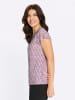 Sieh an! Kurzarm-Shirt in mauve-ecru-bedruckt