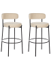 Beliani 2er-Set Barhocker ALLISON in Beige/Schwarz