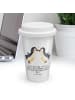 Mr. & Mrs. Panda Becher Pinguin Liebe mit Spruch in Weiß