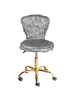 Beliani Bürostuhl MARGATE in Grau/Schwarz/Gold - (W) 44 x (H) 77 x (L) 38 cm