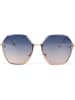 styleBREAKER Ovale Sonnenbrille in Gold / Grau Verlauf