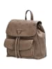 Guess Cresidia II SML - Rucksack (black logo) in dark taupe logo