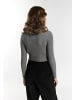 faina Damen Pullover Mit Strass-Steinen in Grau Melange