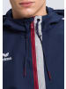 erima Squad Tracktop Trainingsjacke mit Kapuze in new navy/bordeaux/silver grey