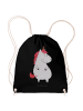 Mr. & Mrs. Panda Sportbeutel Einhorn Wut ohne Spruch in Schwarz