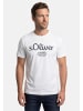 S. Oliver T-Shirt Basic in Weiß / schwarz