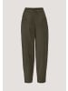 Hessnatur Hessnatur Barrel-Leg Hose Relaxed aus TENCEL™ Lyocell mit Bio-Baumwolle in vintage oliv