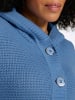 Sieh an! Kapuzenstrickjacke in mittelblau
