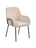 Beliani Esszimmerstuhl ALGONA in Beige/Schwarz - (W) 61 x (H) 84 x (L) 57 cm