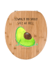 Mr. & Mrs. Panda Toilettendeckel Avocado Schwangerschaft mit Spruch in Braun