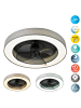 näve LED Ventilatoren "VALENTO" in grau - (L)51 cm x (B)51 cm x (H)14.7 cm - EEK F