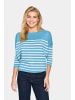 SAINT TROPEZ Strickpullover MilaSZ Oversize fit in Ethereal Blue Ice Stripe