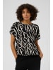 Kaffe Bluse ärmellos KAamber Loose fit in Black / Antique Zebra Print