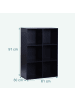 relaxdays Bücherregal in Schwarz - (B)61 x (H)91 x (T)30 cm