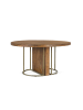 Giner y Colomer Runder Esstisch aus massivem Mangoholz 150 cm in Brown