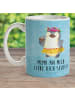 Mr. & Mrs. Panda Kindertasse Pinguin Kokosnuss mit Spruch in Eisblau