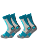 Occulto 2er Pack Wandersocken Gerlinde in Türkis-Grau