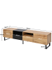 ABRIHOME TV-Schrank in Schwarz mit Holzoptik und Stauraum