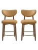 VASAGLE 2er-Set: Barhocker Mazie in Karamellbraun - (B)51.5 x (H)95.5 x (T)50 cm