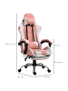 Vinsetto Gaming-Stuhl-64B x 67T x 119-127H cm-Rosa+Weiß