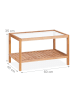 relaxdays Beistelltisch in Natur - (B)60 x (H)35 x (T)40 cm