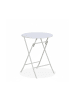 relaxdays Gartentisch "Rattan-Optik" in Weiß - (H)75 x Ø 60 cm