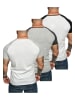 Amaci&Sons 3er-Pack T-Shirts 3. SALEM in (Weiß/Grau + Grau/Anthrazit + Weiß/Schwarz)