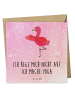 Mr. & Mrs. Panda Deluxe Karte Flamingo Yoga mit Spruch in Aquarell Pink