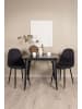 ebuy24 Essgruppe Tempe 2 ( 3-teilig) Schwarz 80 x 80 cm
